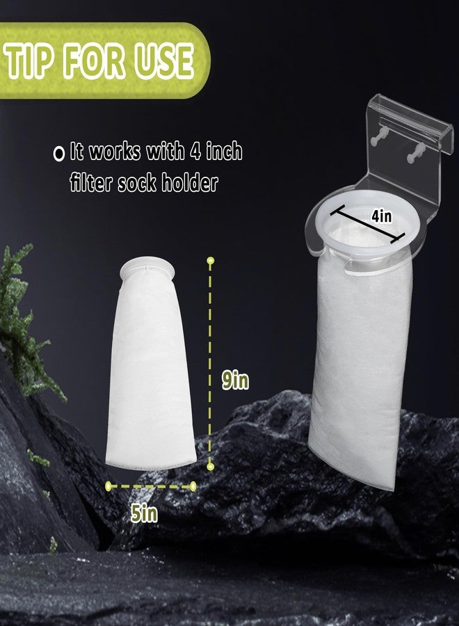 MCCKLE Filter Sock 4 Inch Ring, Filter Socks for Saltwater Aquarium by 9 Inch Long, 200 Micron Aquarium Filter Sock for Fish Tank Sump Saltwater Freshwater Aquariums (12 Pack) - Image 2